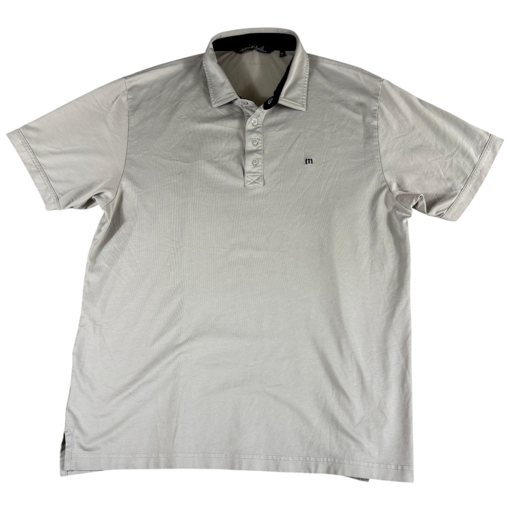 Travis Mathew Polo Shirt Mens XL Grey Golf Premium Lightweight Relaxed Outdoors